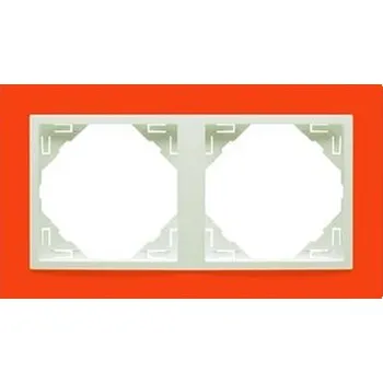 Elektrická zásuvka ELKO EP Rámeček LOGUS dvoj.oranž./led. 90920 TJG 5603011592332