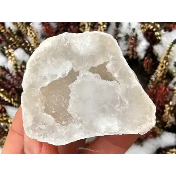 Přírodní kámen Křemeno-kalcitová geoda z Maroka 73g