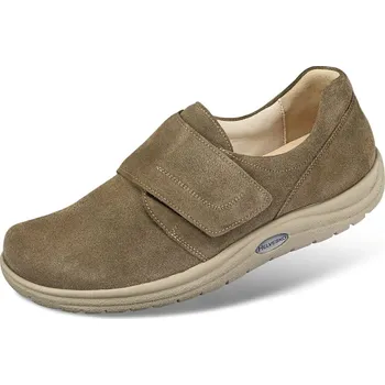 Pánská zdravotní obuv Pánské polobotky na suchý zip, velurová useň, přírodní: 48