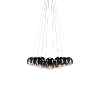 Lodes Random Cloud 19 ø23, závěsné svítidlo LED 19 x 5W 3000K, kouřové sklo, rozměr 115x103cm