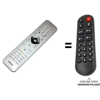 Dálkový ovladač Philips YKF319-003 náhradní dálkový ovladač pro seniory BEZ KLÁVESNICE