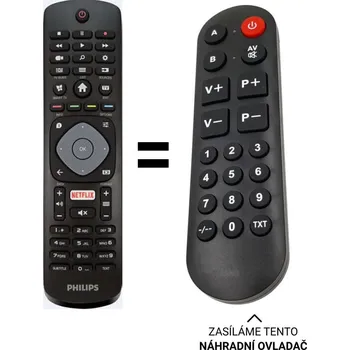 Dálkový ovladač Philips 996598000828, HOF-471-GJ15594 náhradní dálkový ovladač pro seniory