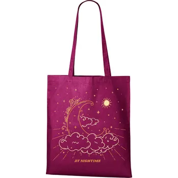 Plátěná taška At nighttime, Barva Purpurová, Velikost 40×45 cm, Canvas Nákupní taška Bezvatriko.cz 1208