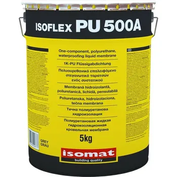 ISOMAT ISOFLEX-PU 500A Jednosložková rychle vytvrzující polyuretanová tekutá hydroizolační membrána pro ploché střechy, šedá, 25 kg
