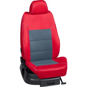 Potah sedadla Autopotahy Volkswagen SHARAN / od r.2000->, 5 Míst ( Sport ), KOŽENKA > OR 0396 (OR 0396 / Červený koženkový bok)