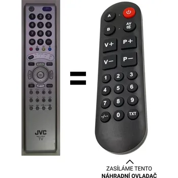 Dálkový ovladač JVC RM-C1900, RM-C1901, RM-C1905,RM-C1906, RM-C1911 náhradní dálkový ovladač pro seniory jen pro TV