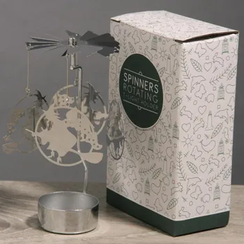 Svícen Kolotoč na čajovou svíčku Čarodějka na koštěti