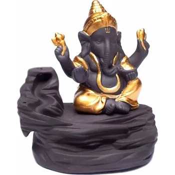 Stojánek pro vonné kužely s tekoucím kouřem Ganéša cca 10 cm