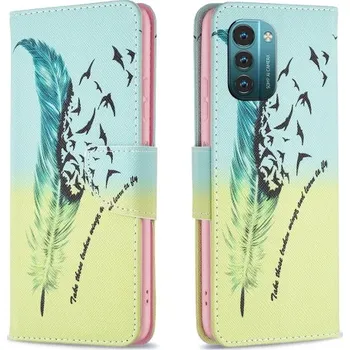 Pouzdro na tablet VSECHNONAMOBIL 41723 ART Peněženkový kryt Nokia G11 / G21 FEATHER