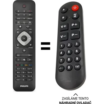 Dálkový ovladač Philips 242254990477 YKF314-001 náhradní dálkový ovladač pro seniory