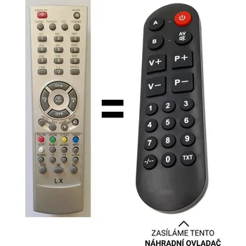 Dálkový ovladač Ferguson - FX6600, FX7600 náhradní dálkový ovladač pro seniory.