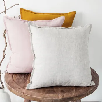 Povlak na dekorativní polštářek TULULUM Lněný povlak na polštář - přírodní Rozměr polštáře: 40 x 40 cm