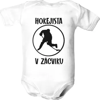 Kojenecký body Dětské body s potiskem Hokejista v zácviku body dětské