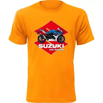 Pánské tričko s motorkou Suzuki GSX-R1000R oranžové