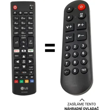 LG 50UK6300MLB náhradní dálkový ovladač pro seniory