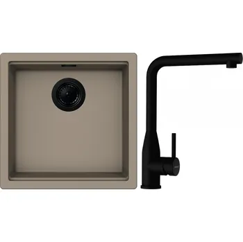 Granitový dřez Set Schock S27-11 (dřez Kiruna N-100 Twilight + baterie Keto Puro + komponenty Puro)