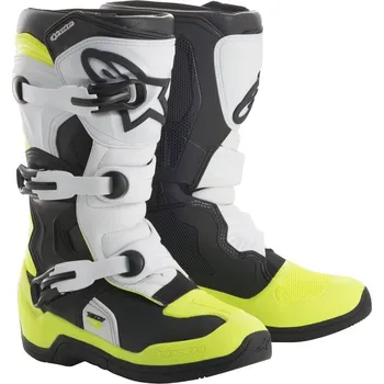 Moto obuv Boty TECH 3S YOUTH 2022, ALPINESTARS, dětské (černá/žlutá fluo/bílá) - 39