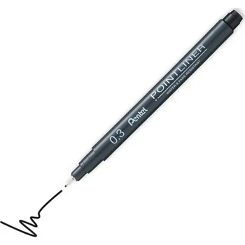 PENTEL dokumentární Pointliner 0,3mm černý