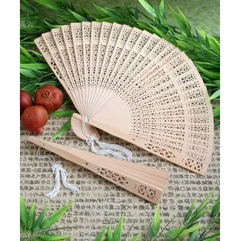 Svatební dekorace Vějíř bambusový - vějíře na svatební focení