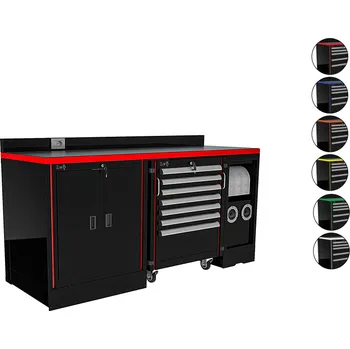 Dílenský stůl Pracovní stůl LV8 EQS20-03.O černá a oranžová