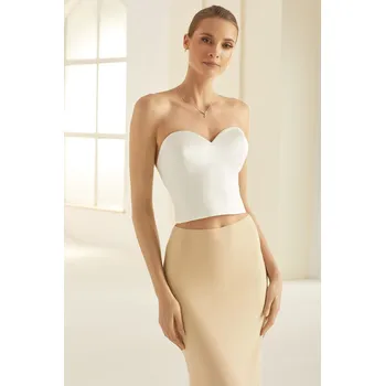 Podprsenka Bianco Evento Šifonový zeštíhlující korzet pro nevěstu 979057