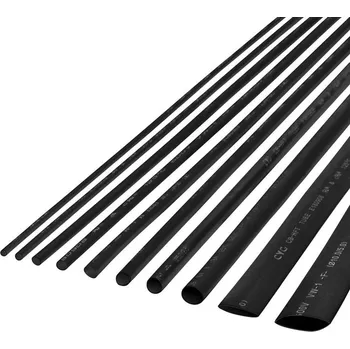 Smršťovací bužírky 4,5mm černé 1m (10ks)