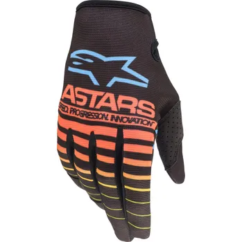 Moto rukavice rukavice RADAR 2022, ALPINESTARS (černá/žlutá fluo/korálová) - L