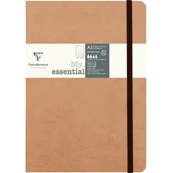 Zápisník Clairefontaine Zápisník My.essential tečkovaný A5, 96 listů, gramáž 90 g/m2 béžový