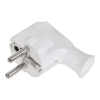 Elektrická zásuvka Síťová zástrčka rohová bílá WT35 - blistr