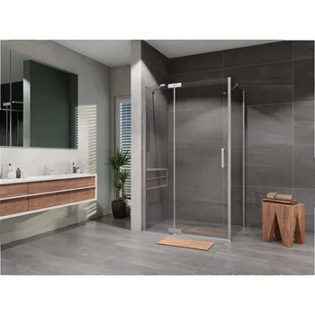 Sprchový kout Brix 120 x 100 cm, sklo čiré, profil aluchrom, obdélník, levé provedení, Lansanit H2Y-12L/SPHY100