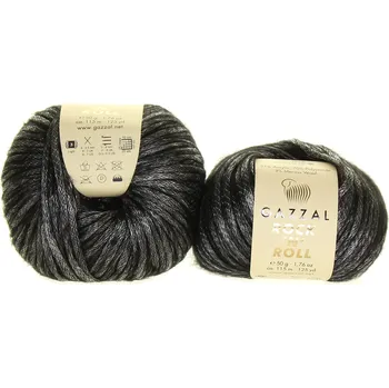 Příze Gazzal Rock 'N' Roll 13285 šedočerná