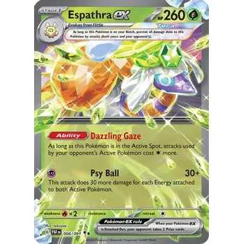 Karetní hra Pokémon karta Espathra ex 006/091 - Paldean Fates