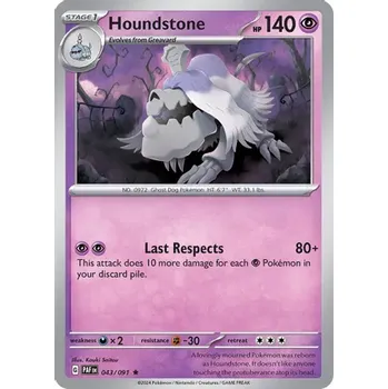 Společenská hra Pokémon karta Houndstone 043/091 Holo - Paldean Fates