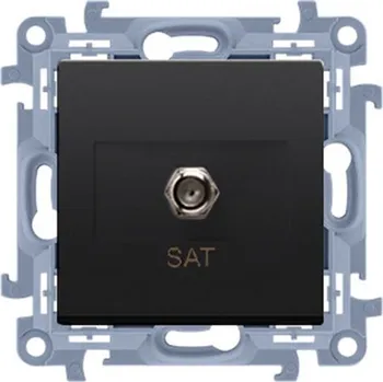 Elektrická zásuvka Zásuvka 1 x SAT "F" Simon 10 modul černá matná