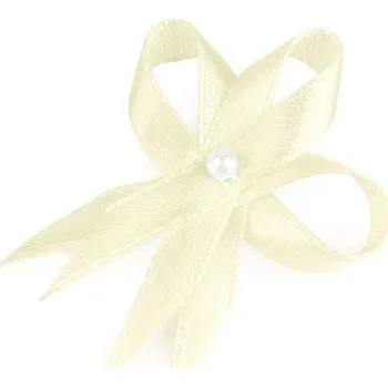 Svatební dekorace Svatba-eshop Svatební vývazek ivory - svatební vývazky, voničky na klopy svatebčanů