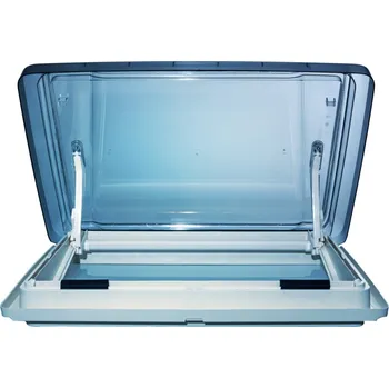 Příslušenství ke karavanu MPK Střešní kapota VisionStar L pro w. LED, 700x500mm, bílá, kouřové sklo, dvojité plisované žaluzie