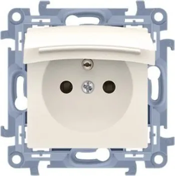 Elektrická zásuvka Zásuvka 250 V Simon 10 IP44 s clonkami modul béžová
