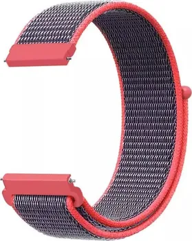 Řemínek na hodinky Drakero Nylonový řemínek 22 mm šedý/růžový