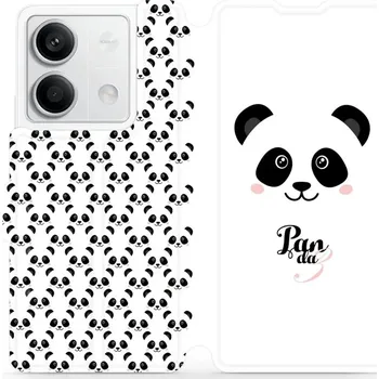 Pouzdro na mobilní telefon Flipové pouzdro Mobiwear - Xiaomi Redmi Note 13 5G - M030P Panda Amálka (Knížkové flip pouzdro, obal, kryt na mobil Xiaomi Redmi Note 13 5G - M030P Panda Amálka, materiál Umělá kůže + TPU - ochrana 360°, stojánek, silikonová vanička, magnetické zavírání)