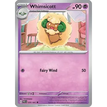 Sběratelská karetní hra Pokémon karta Whimsicott 035/091 - Paldean Fates