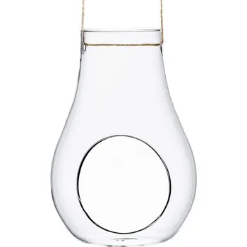 Svatební dekorace PartyDeco Skleněná baňka závěsná menší 8x7,2x12cm - skleněné koule k dekoraci