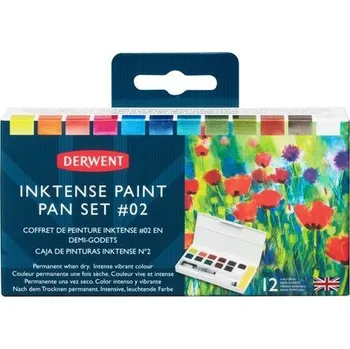 Pastelka Akvarelové barvy Derwent Inktense Paint Pan Set 02