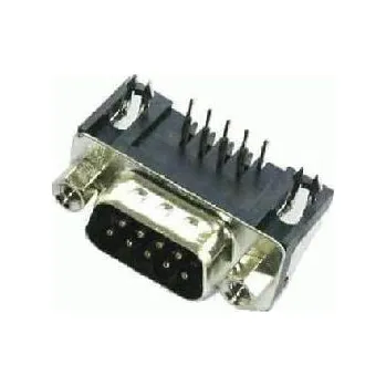 Elektrický konektor Konektor D-SUB DB-9pin kolík uhlový DPS