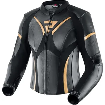 Moto bunda Dámská kožená bunda REBELHORN Rebel Black / Gold - 3XL