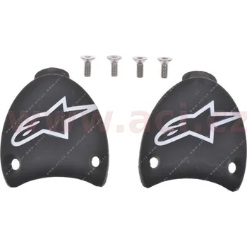Moto obuv slidery paty pro boty SMX PLUS, ALPINESTARS (černé/bílé, pár, pro vel. 36/38)