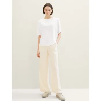 Dámské tričko TOM TAILOR® DÁMSKÉ TRIKO S PODKASEM NA ŠŇŮRKU -SMETANA L