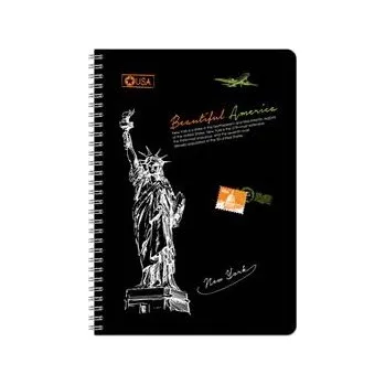 Zápisník Lastva Zápisník Metropolis A5 kroužková vazba, linkovaný USA