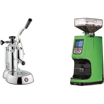 Kávovar La Pavoni Stradivari Lusso + Eureka Atom 60, kawasaki green