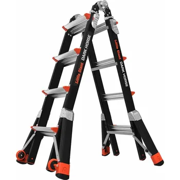 Žebřík LITTLE GIANT Žebřík DARK HORSE M17 FIBERGLASS výsuvný 147-353 cm 15147EN