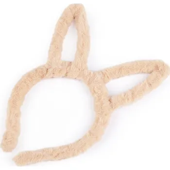 Kožešinová čelenka do vlasů, barva 1 béžová světlá